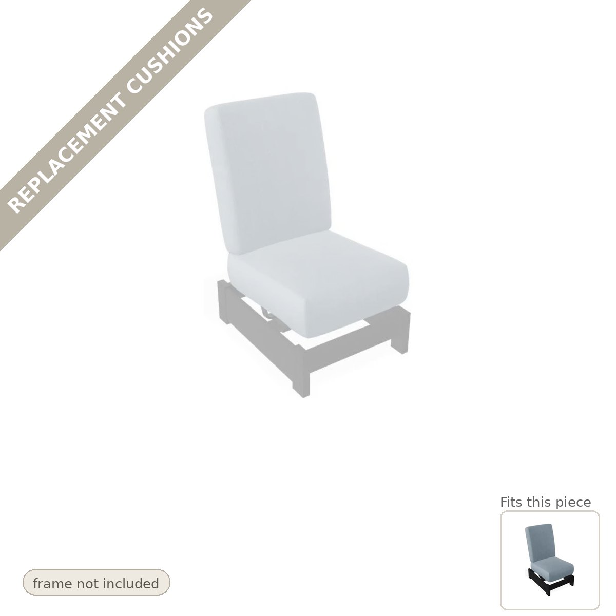 Cushions: New Cushions for the Leeward Deep Seat Armless Single-Seat Fixed Outdoor Sectional
