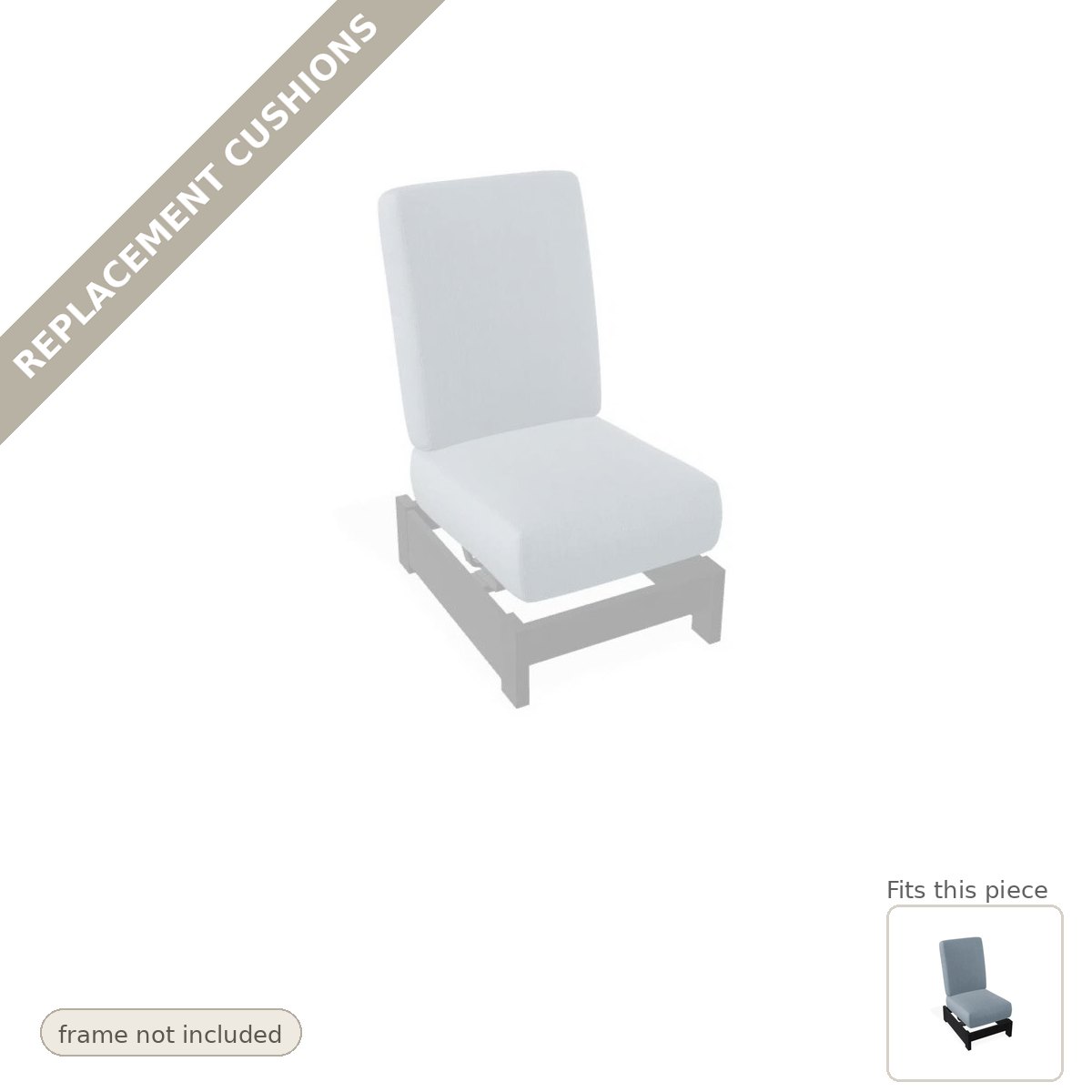 Cushions: New Cushions for the Leeward Deep Seat Armless Single-Seat Outdoor Sectional With Motion
