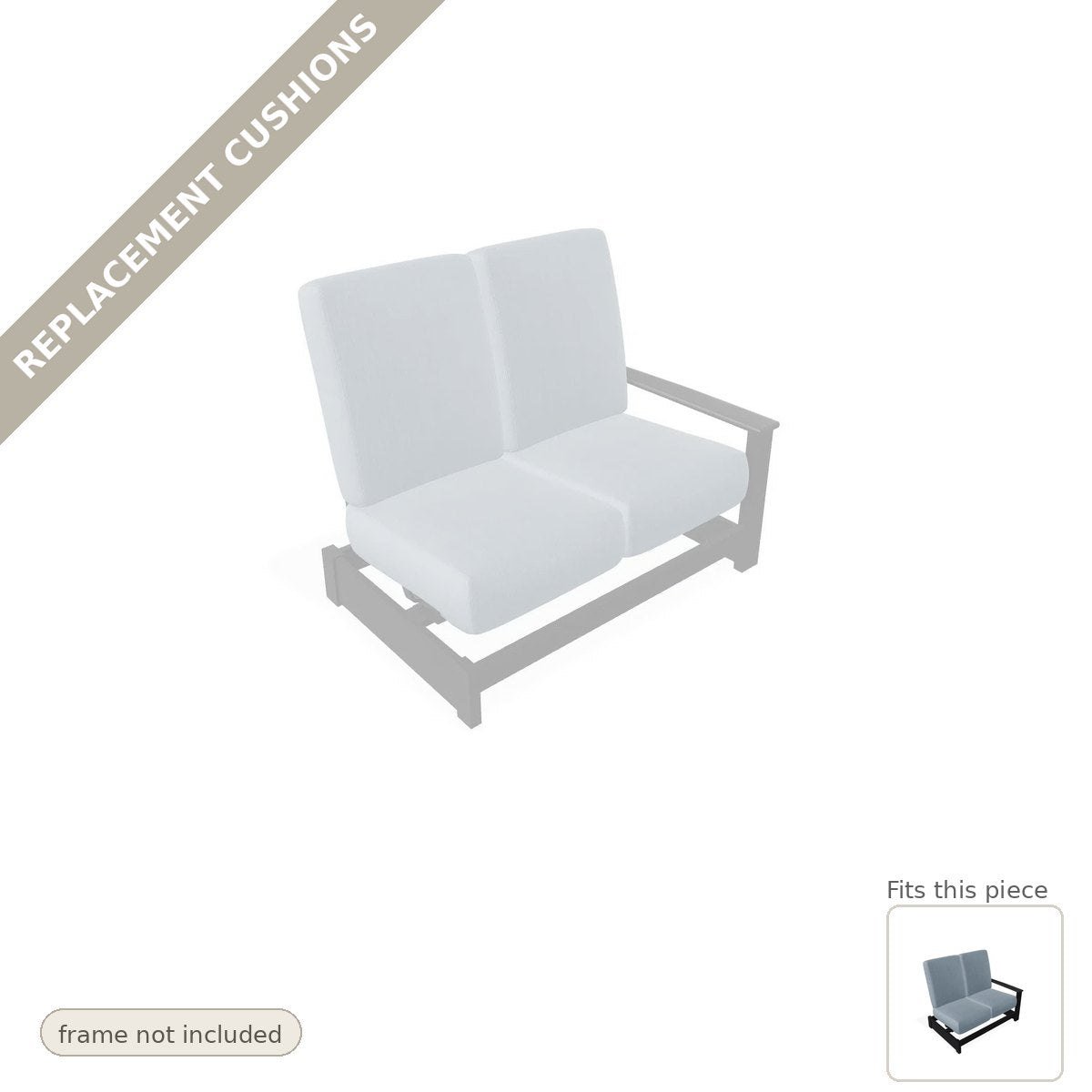 Cushions: New Cushions for the Leeward Deep Seat Left Two-Seat Outdoor Sectional With Motion