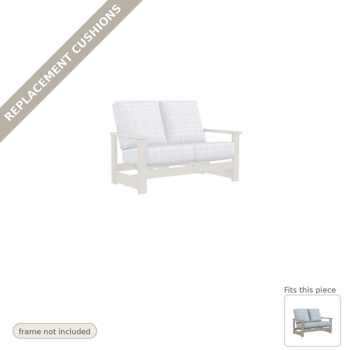Cushions: New Cushions for the Leeward Deep Seat Outdoor Loveseat with Independent Hidden Motion