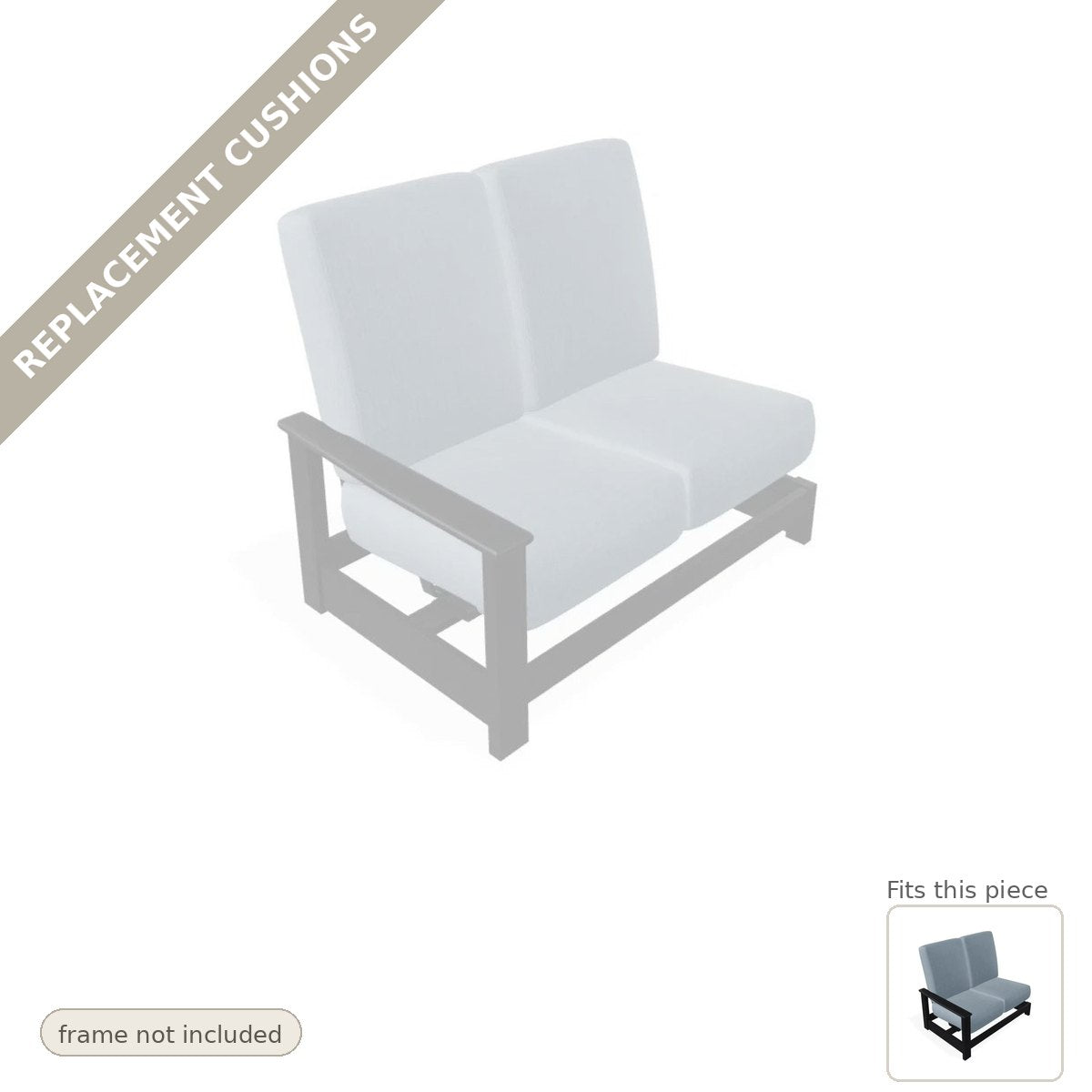 Cushions: New Cushions for the Leeward Deep Seat Right Two-Seat Outdoor Sectional With Motion