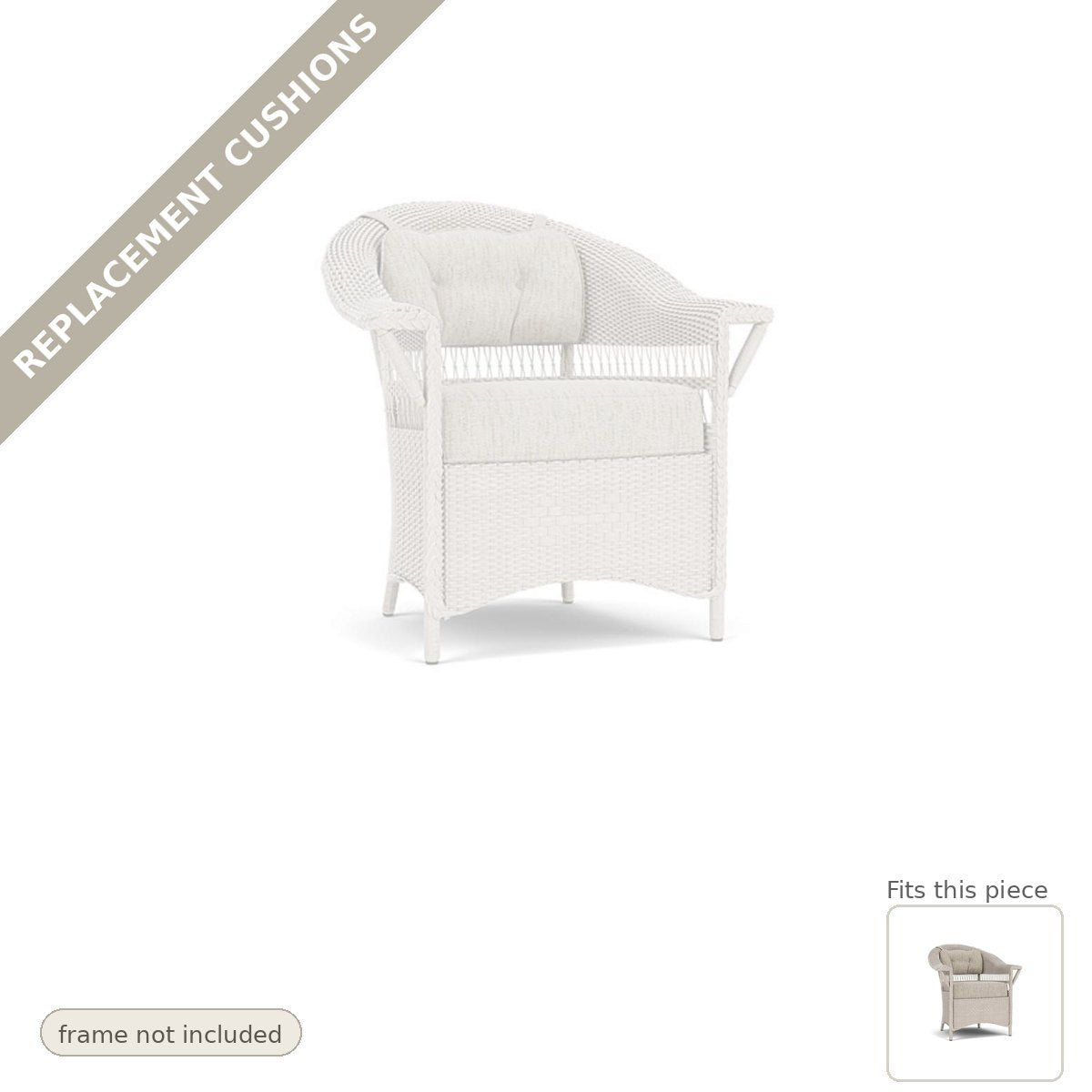 Cushions: Replacement Cushions for Nantucket Dining Armchair - Made to Order in the USA