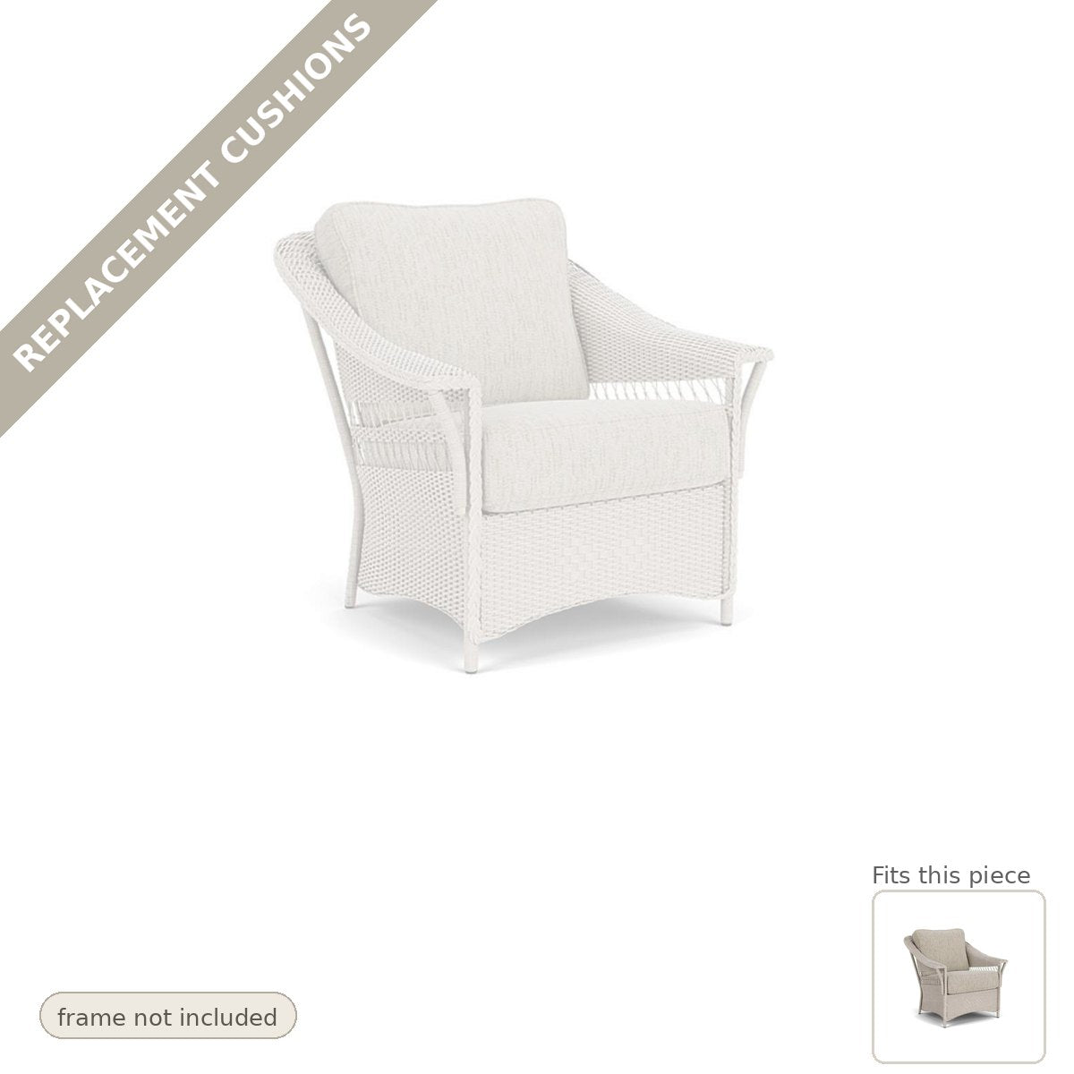 Cushions: Replacement Cushions for Nantucket Lounge Chair - Made to Order in the USA