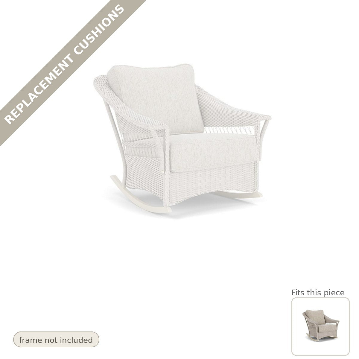 Cushions: Replacement Cushions for Nantucket Lounge Rocker - Made to Order in the USA