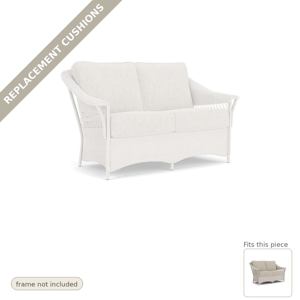 Cushions: Replacement Cushions for Nantucket Loveseat - Made to Order in the USA