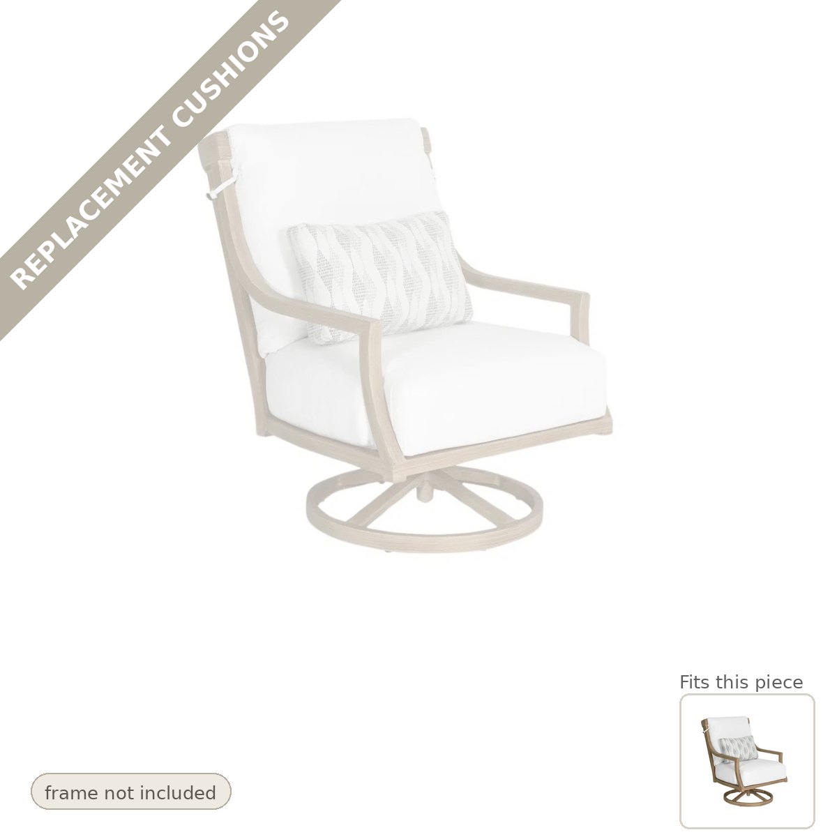 Cushions: New Cushions for the Nicoya High Back Swivel Rocking Lounge Chair with Sunbrella Cushions