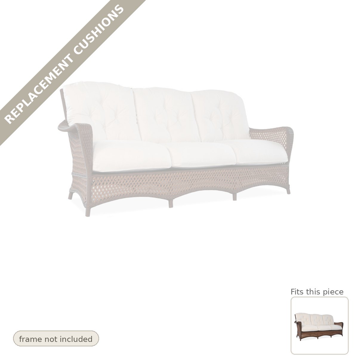 Cushions: Replacement Cushions for Grand Traverse Deep Sofa - Made to Order in the USA