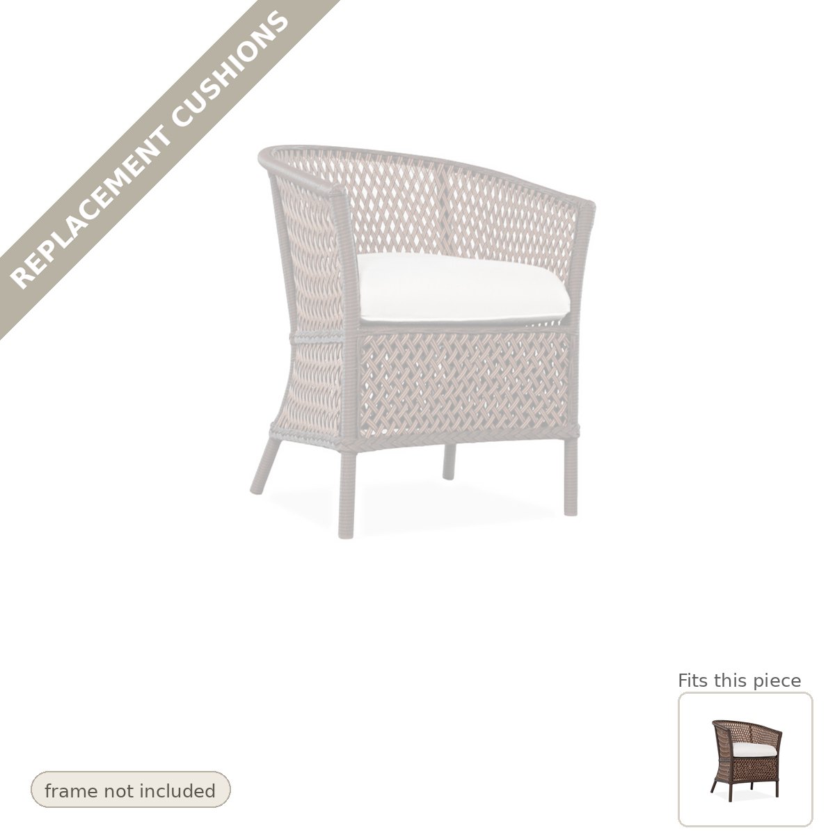 Cushions: Replacement Cushion Grand Traverse Barrel Dining Chair - Made to Order in the USA