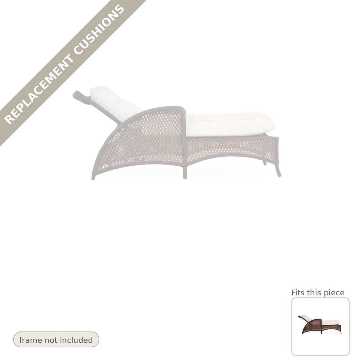 Cushions: Replacement Cushion Grand Traverse Day Chase Lounge - Made to Order in the USA