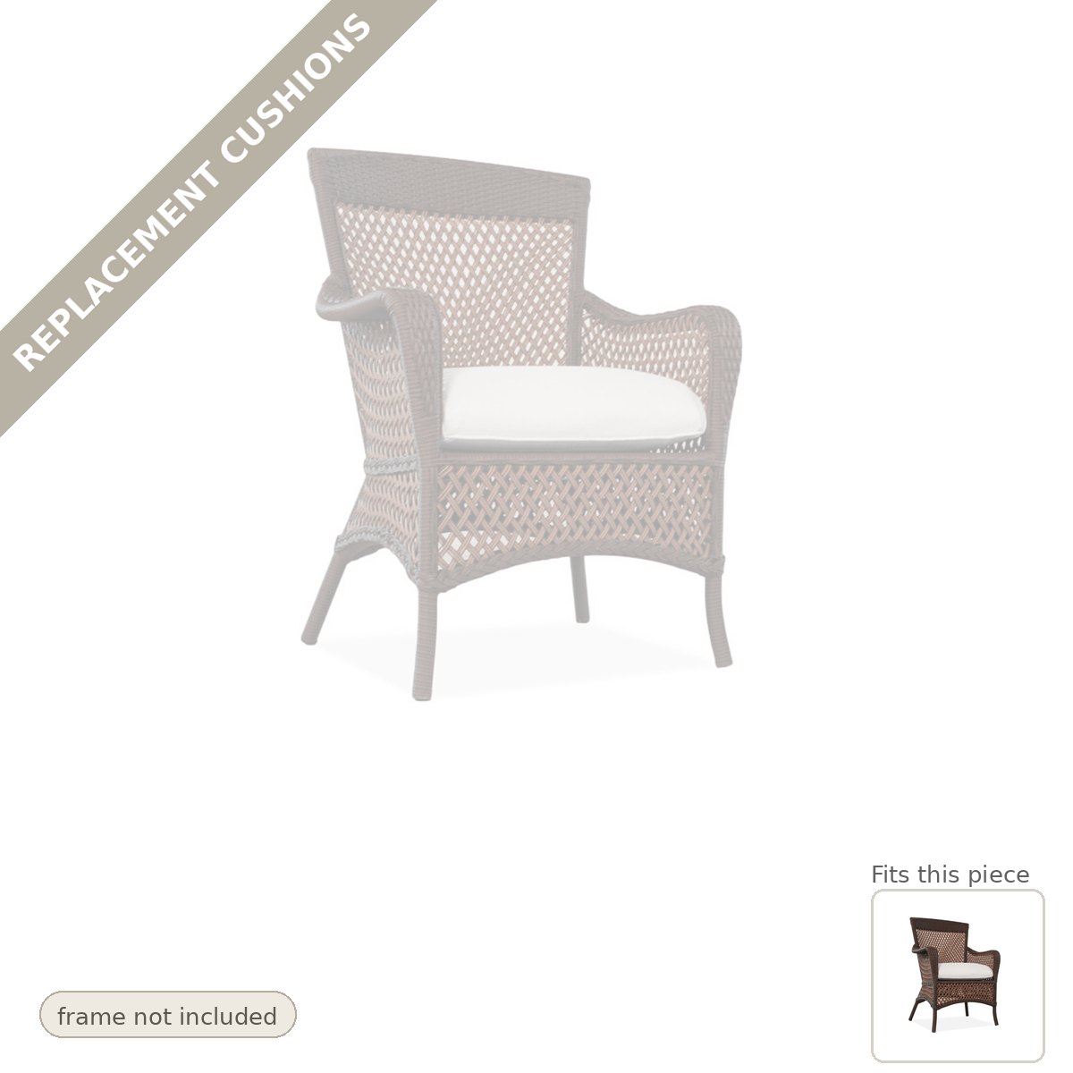 Cushions: Replacement Cushion Grand Traverse Dining Armchair - Made to Order in the USA