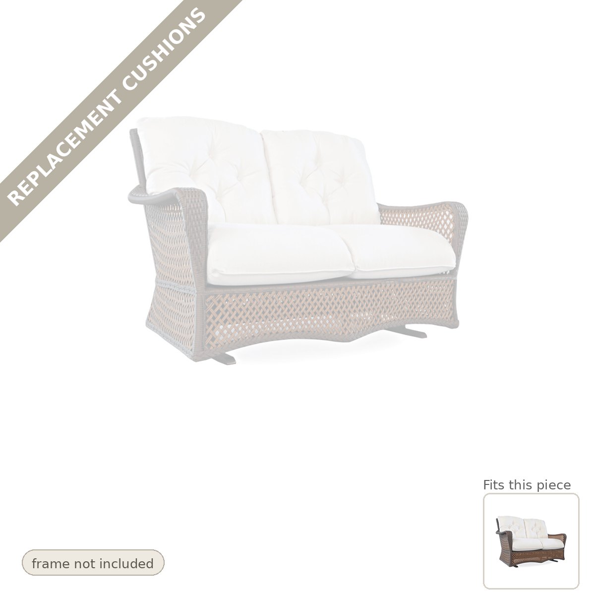 Cushions: Replacement Cushion Grand Traverse Loveseat Glider - Made to Order in the USA