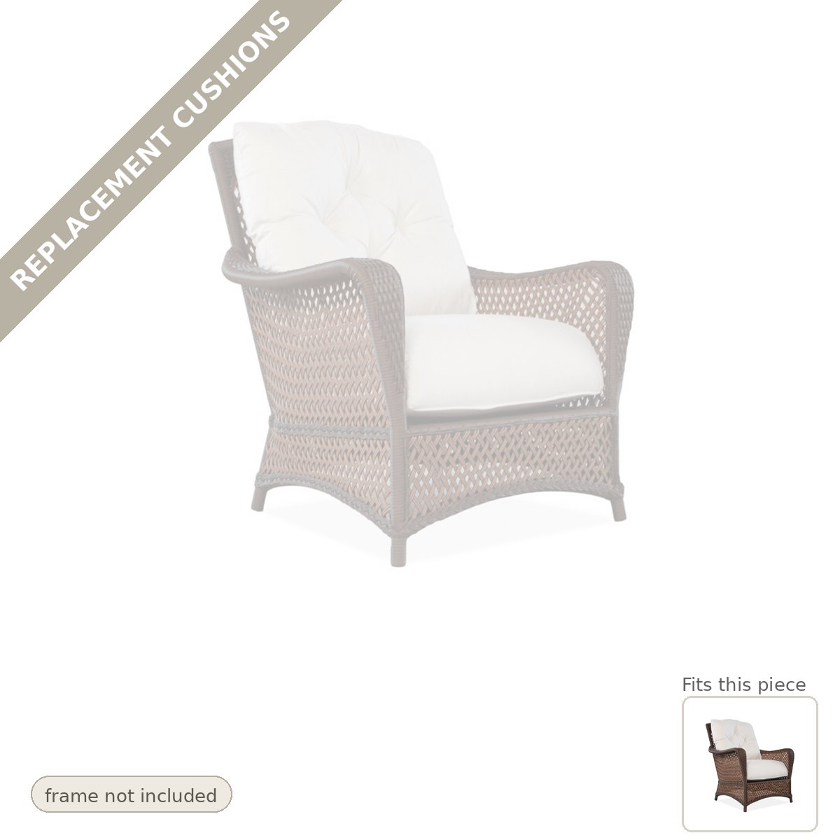 Cushions: Replacement Cushions for Grand Traverse Lounge Chair - Made to Order in the USA