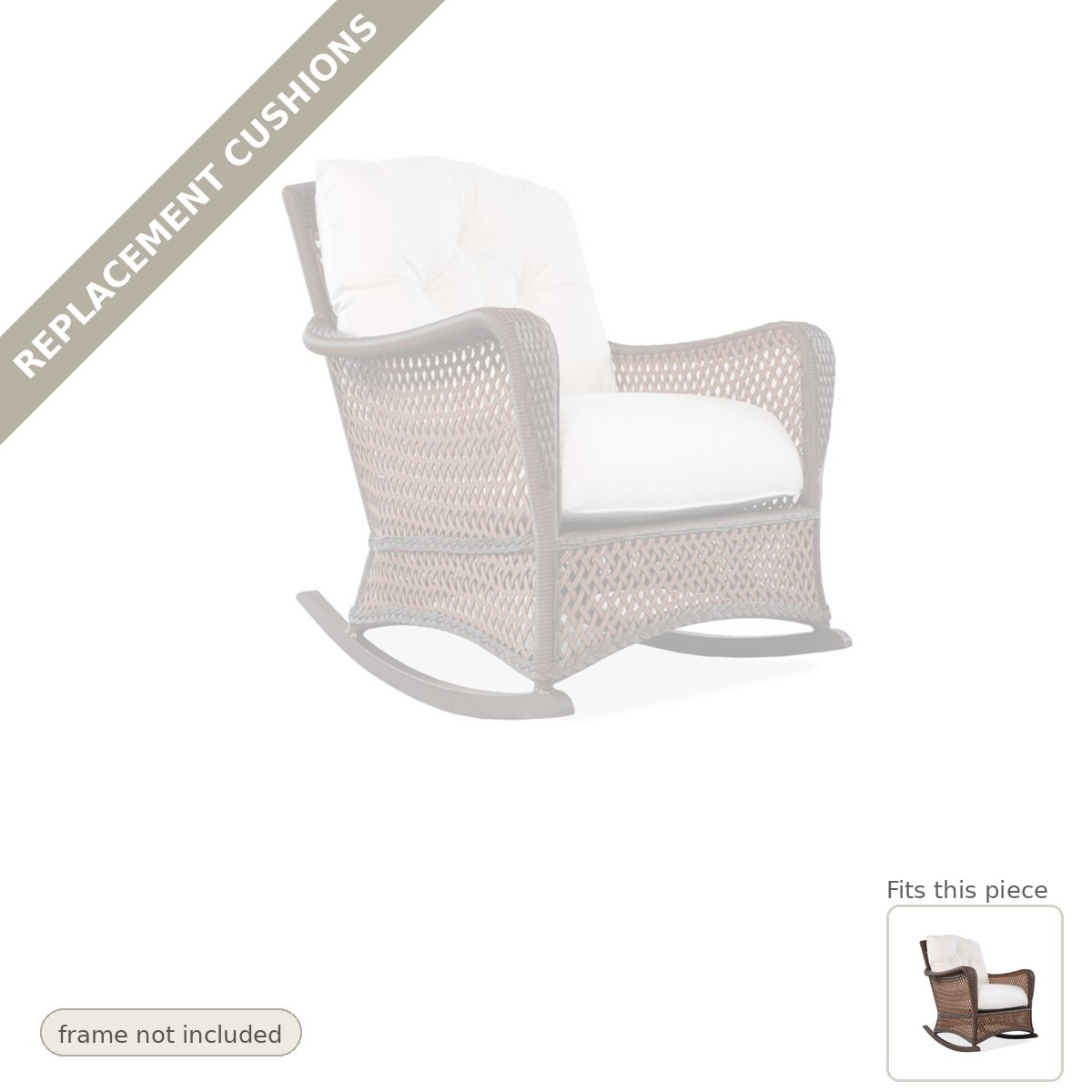 Cushions: Replacement Cushion Grand Traverse Lounge Rocker Chair - Made to Order in the USA