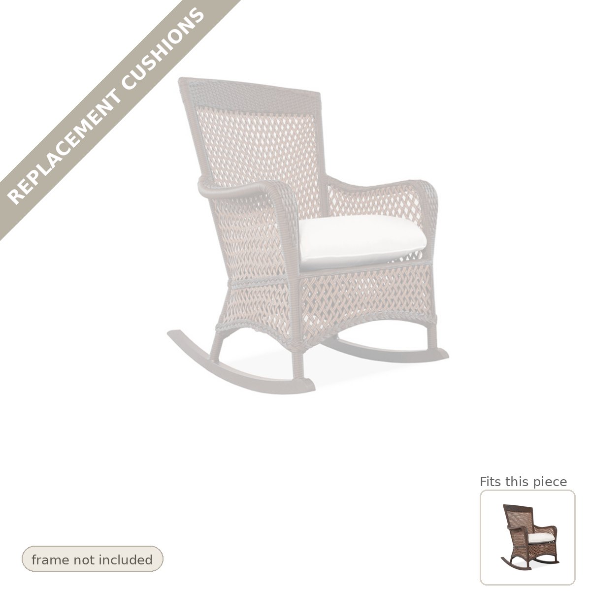 Cushions: Replacement Cushions for Grand Traverse Porch Rocker - Made to Order in the USA