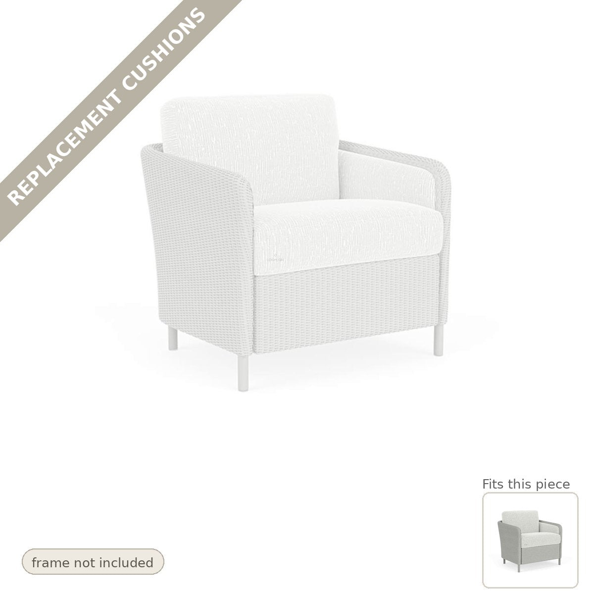 Cushions: Replacement Cushions For Visions Outdoor Lounge Chair - Made to Order in the USA