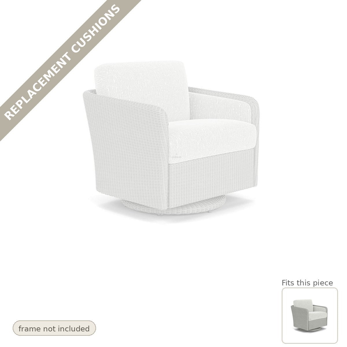 Cushions: Replacement Cushions For Visions Swivel Lounge Chair - Made to Order in the USA