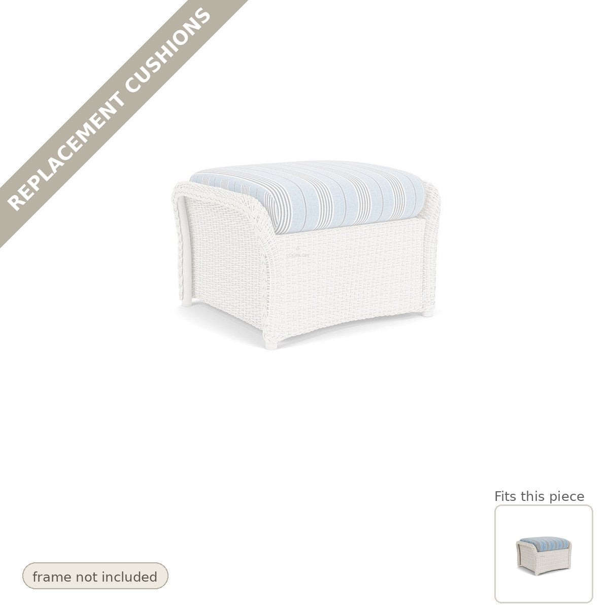 Cushions: Weekend Retreat Replacement Cushions For Ottoman - Made to Order in the USA