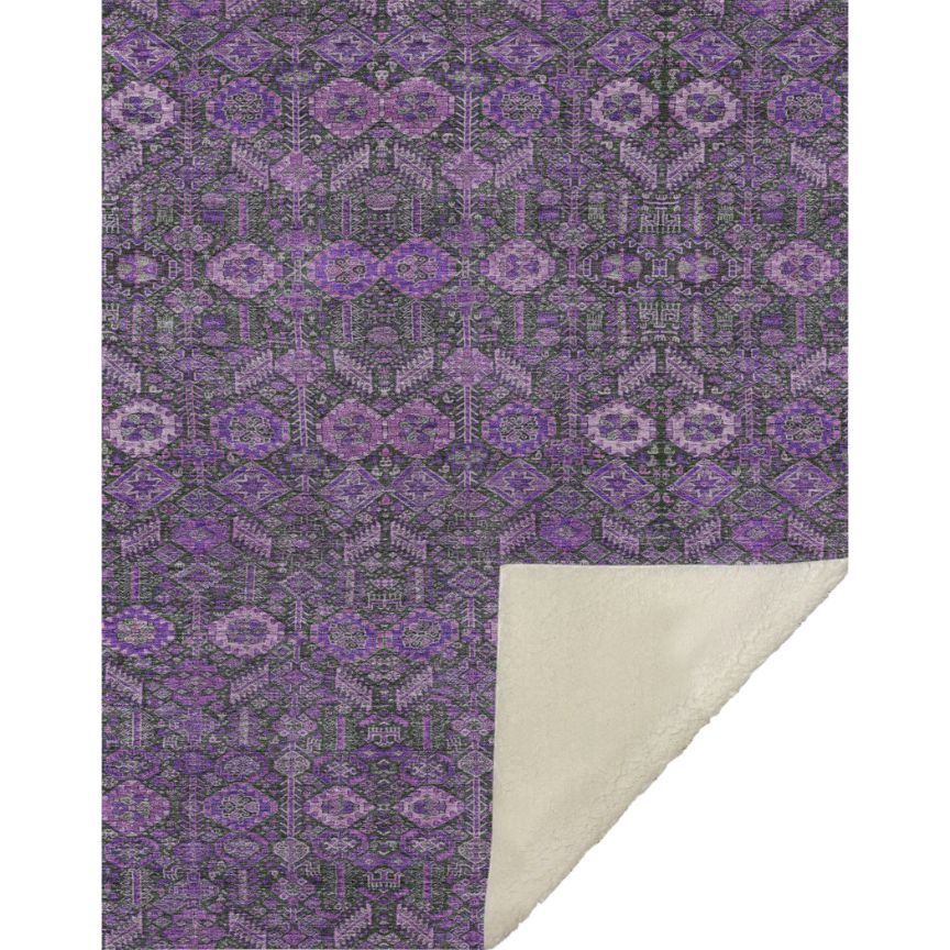Bohemian Purple Washable Indoor-Outdoor Rug