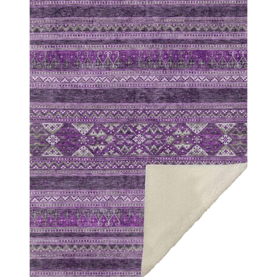 Southwest Purple Washable Indoor-Outdoor Rug