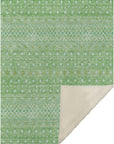 Boho Green Washable Indoor-Outdoor Rug