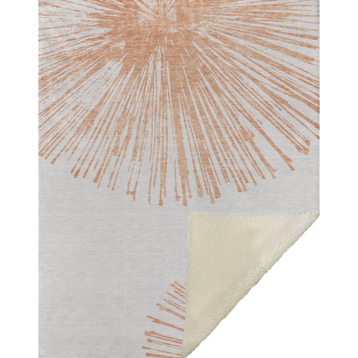 Circles Salmon Washable Indoor-Outdoor Rug