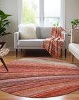 Waves Terracotta Indoor-Outdoor with Matching Throw