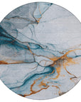 LOOMLAN Rugs Daeanor Blue Washable Indoor-Outdoor Rug