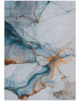 LOOMLAN Rugs Daeanor Blue Washable Indoor-Outdoor Rug