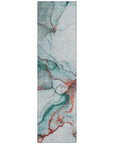 LOOMLAN Rugs Daeanor Teal Washable Indoor-Outdoor Rug