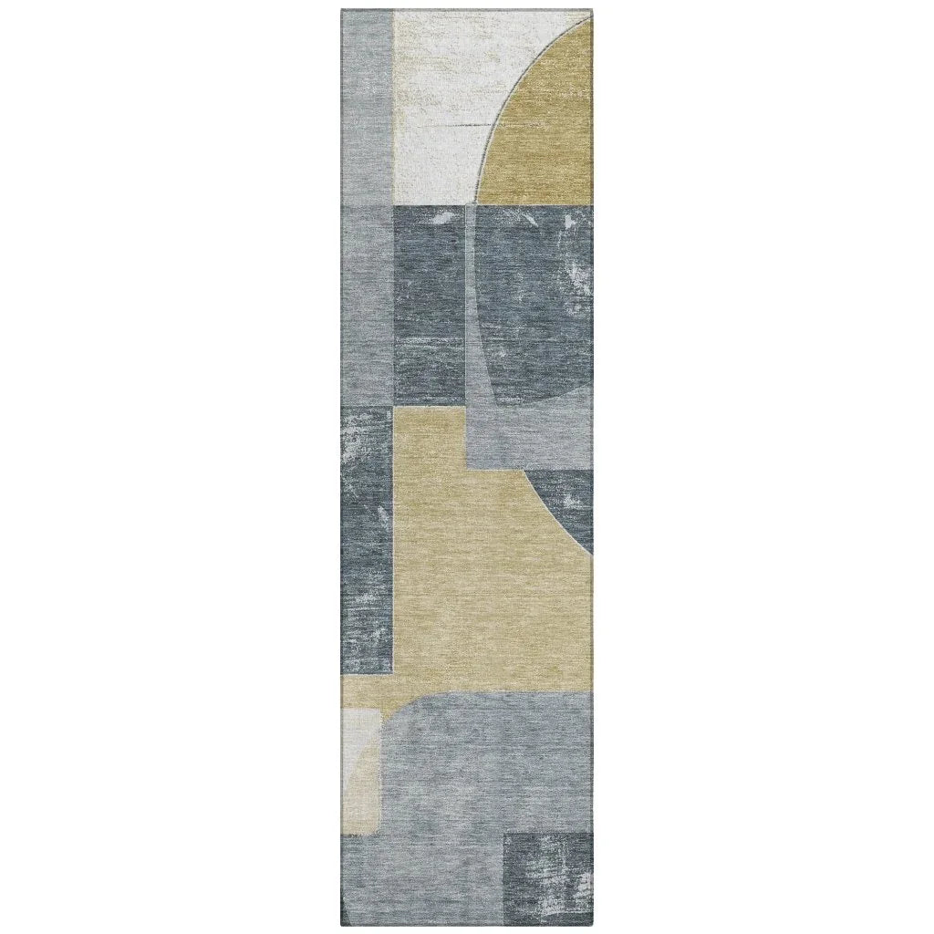 LOOMLAN Rugs Daeel Gray Washable Indoor-Outdoor Rug
