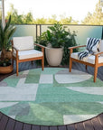 LOOMLAN Rugs Daeel Green Washable Indoor-Outdoor Rug