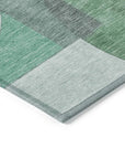LOOMLAN Rugs Daeel Green Washable Indoor-Outdoor Rug