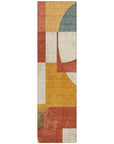 LOOMLAN Rugs Daeel Orange Washable Indoor-Outdoor Rug