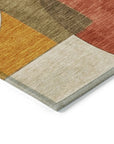 LOOMLAN Rugs Daeel Orange Washable Indoor-Outdoor Rug
