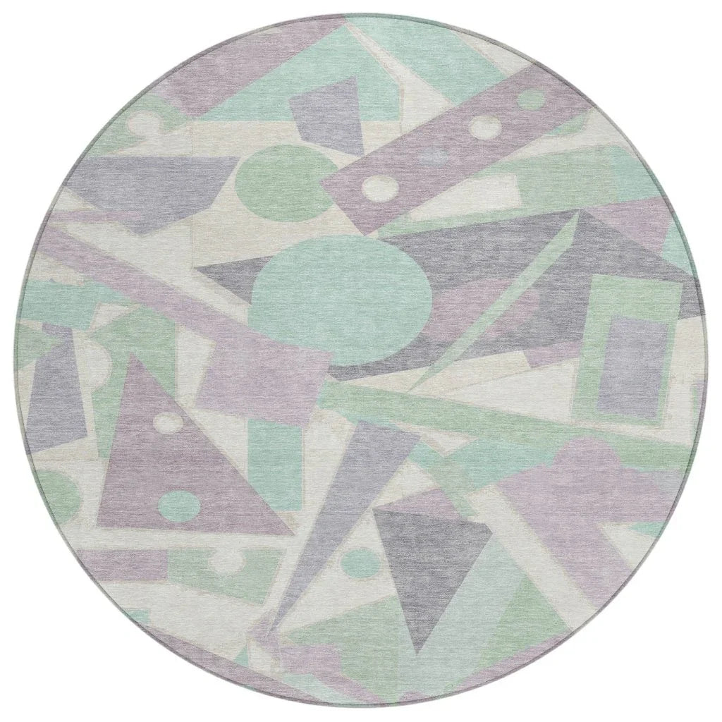 LOOMLAN Rugs Daeir Lilac Washable Indoor-Outdoor Rug