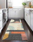 LOOMLAN Rugs Daeira Gray Washable Indoor-Outdoor Rug