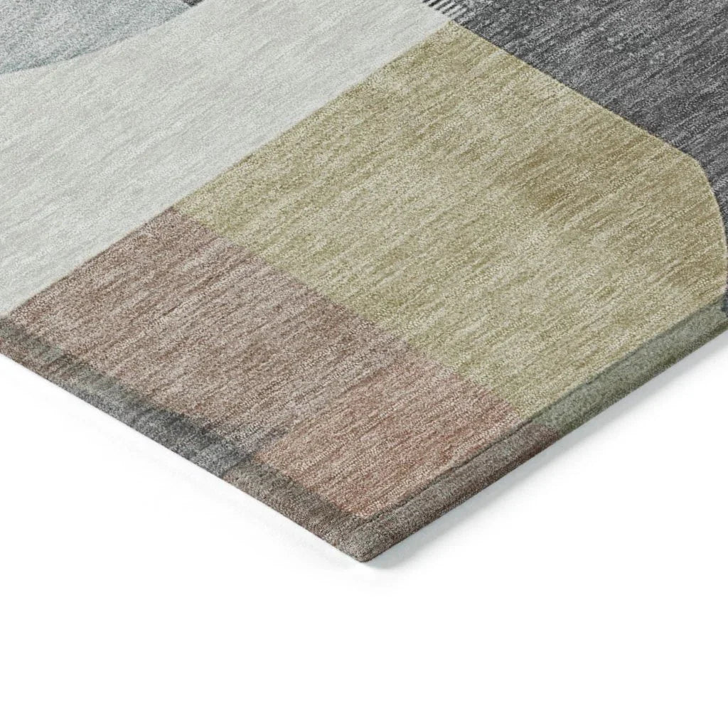 LOOMLAN Rugs Daeira Orange Washable Indoor-Outdoor Rug