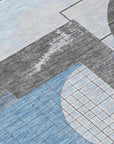 LOOMLAN Rugs Daeon Blue Washable Indoor-Outdoor Rug