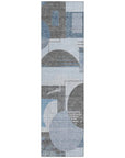 LOOMLAN Rugs Daeon Blue Washable Indoor-Outdoor Rug