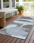 LOOMLAN Rugs Daeon Blue Washable Indoor-Outdoor Rug