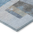 LOOMLAN Rugs Daeon Blue Washable Indoor-Outdoor Rug