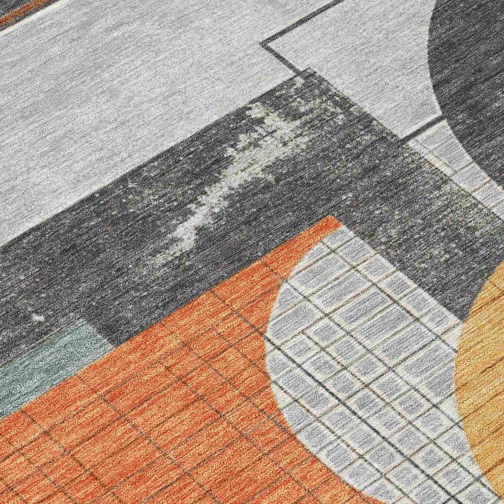 LOOMLAN Rugs Daeon Gray Washable Indoor-Outdoor Rug