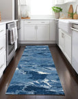 LOOMLAN Rugs Dahlina Blue Washable Indoor-Outdoor Rug