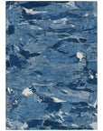 LOOMLAN Rugs Dahlina Blue Washable Indoor-Outdoor Rug