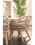 Dana Rope Outdoor Dining Chair 2PC - LOOMLAN - Sunset West - Outdoor Dining Chairs