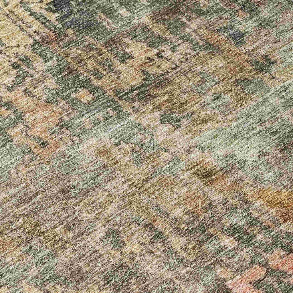 LOOMLAN Rugs Danira Green Washable Indoor-Outdoor Rug