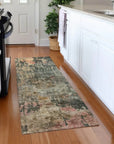 LOOMLAN Rugs Danira Green Washable Indoor-Outdoor Rug