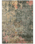 LOOMLAN Rugs Danira Green Washable Indoor-Outdoor Rug