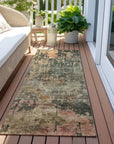 LOOMLAN Rugs Danira Green Washable Indoor-Outdoor Rug