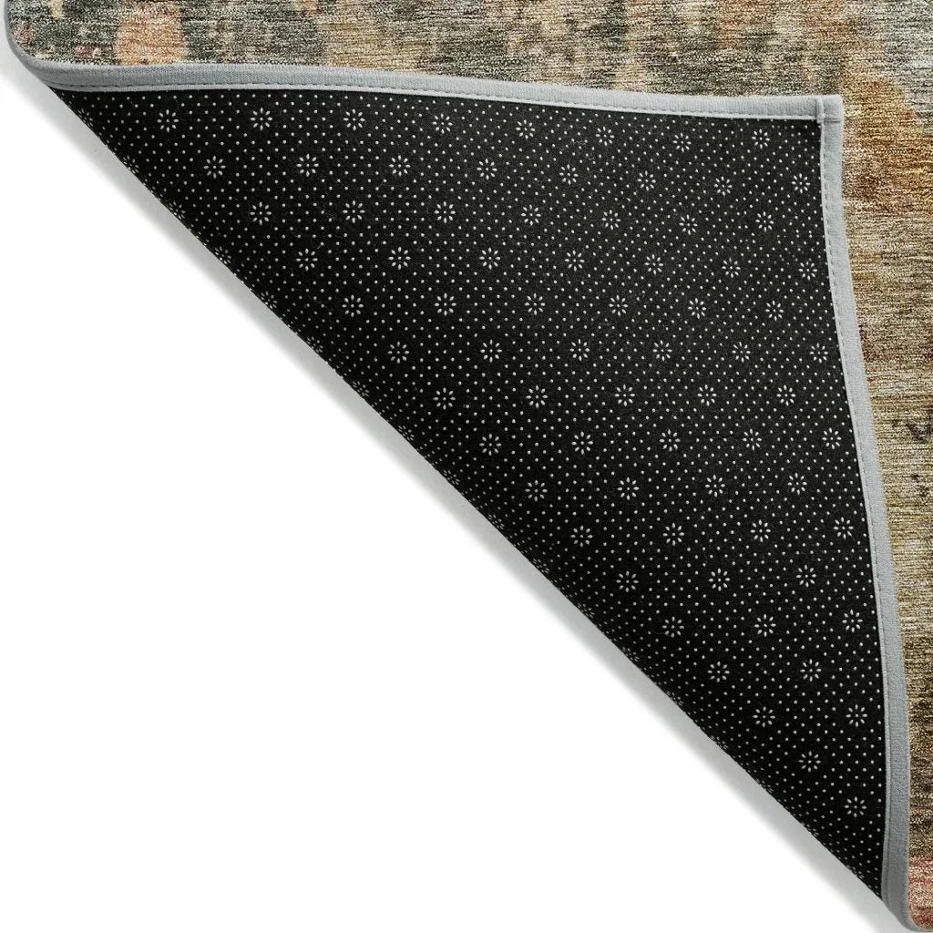 LOOMLAN Rugs Danira Green Washable Indoor-Outdoor Rug